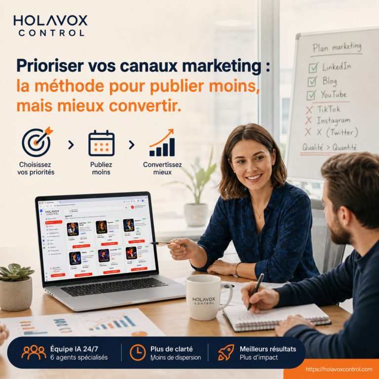 Prioriser vos canaux marketing : la méthode pour publier moins, mais mieux convertir