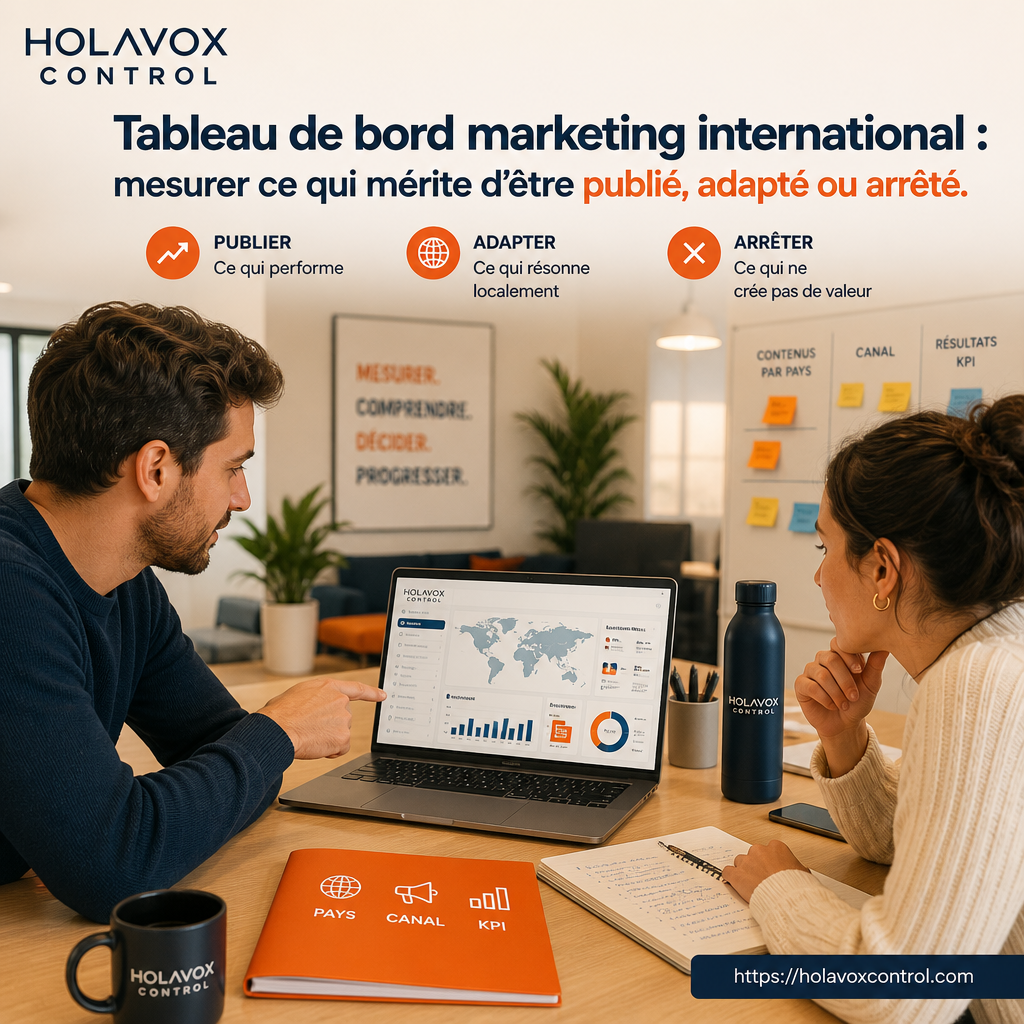 Tableau de bord marketing international : mesurer ce qui mérite d’être publié, adapté ou arrêté