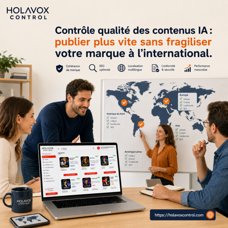 Contrôle qualité des contenus IA : publier plus vite sans fragiliser votre marque à l’international